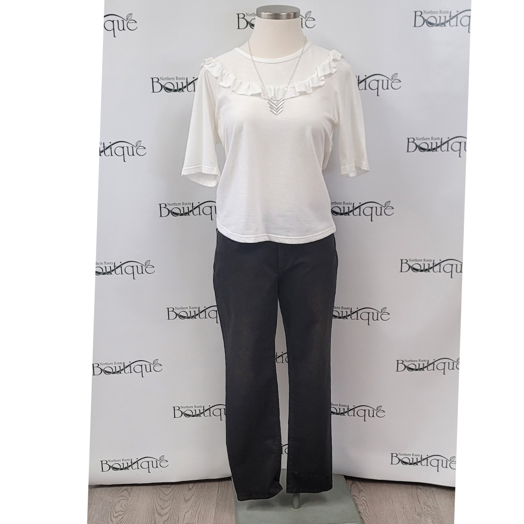 NYDJ Pleather Dress Pant Brown/Black Color