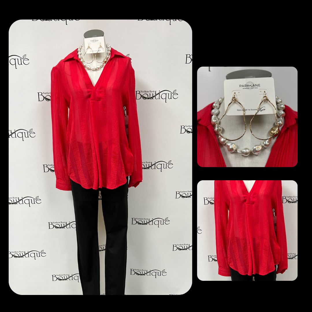 Liverpool Asymmetrical Popover Blouse