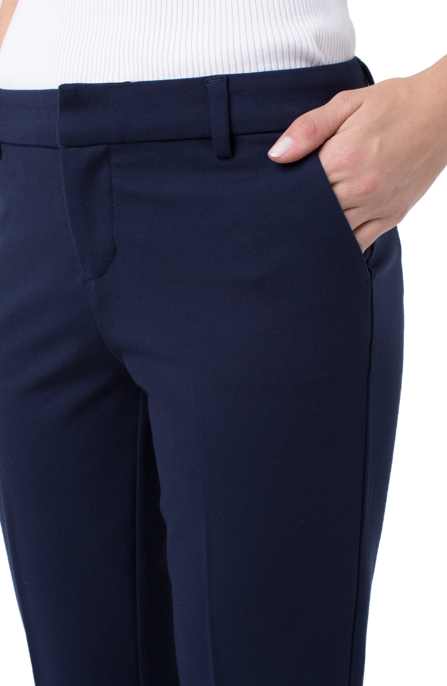 Liverpool Kelsey Knit Trouser (31" inseam) (Cadet Blue)