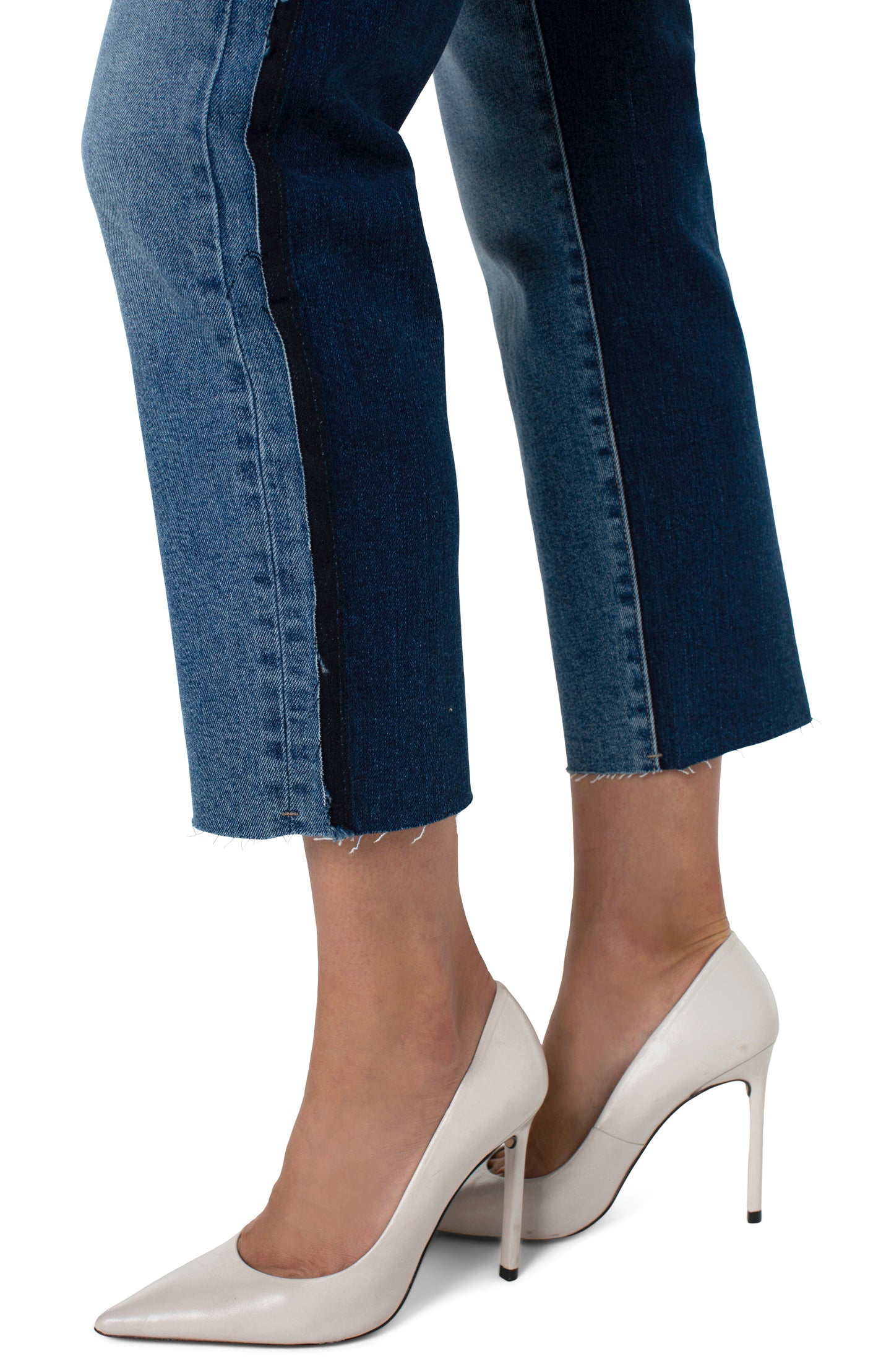 Liverpool Kennedy Crop w Frayed Side Cut Hem (27" inseam) (Ridgely)
