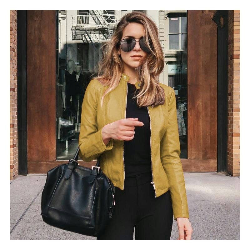 Fashionable Pleather Jacket