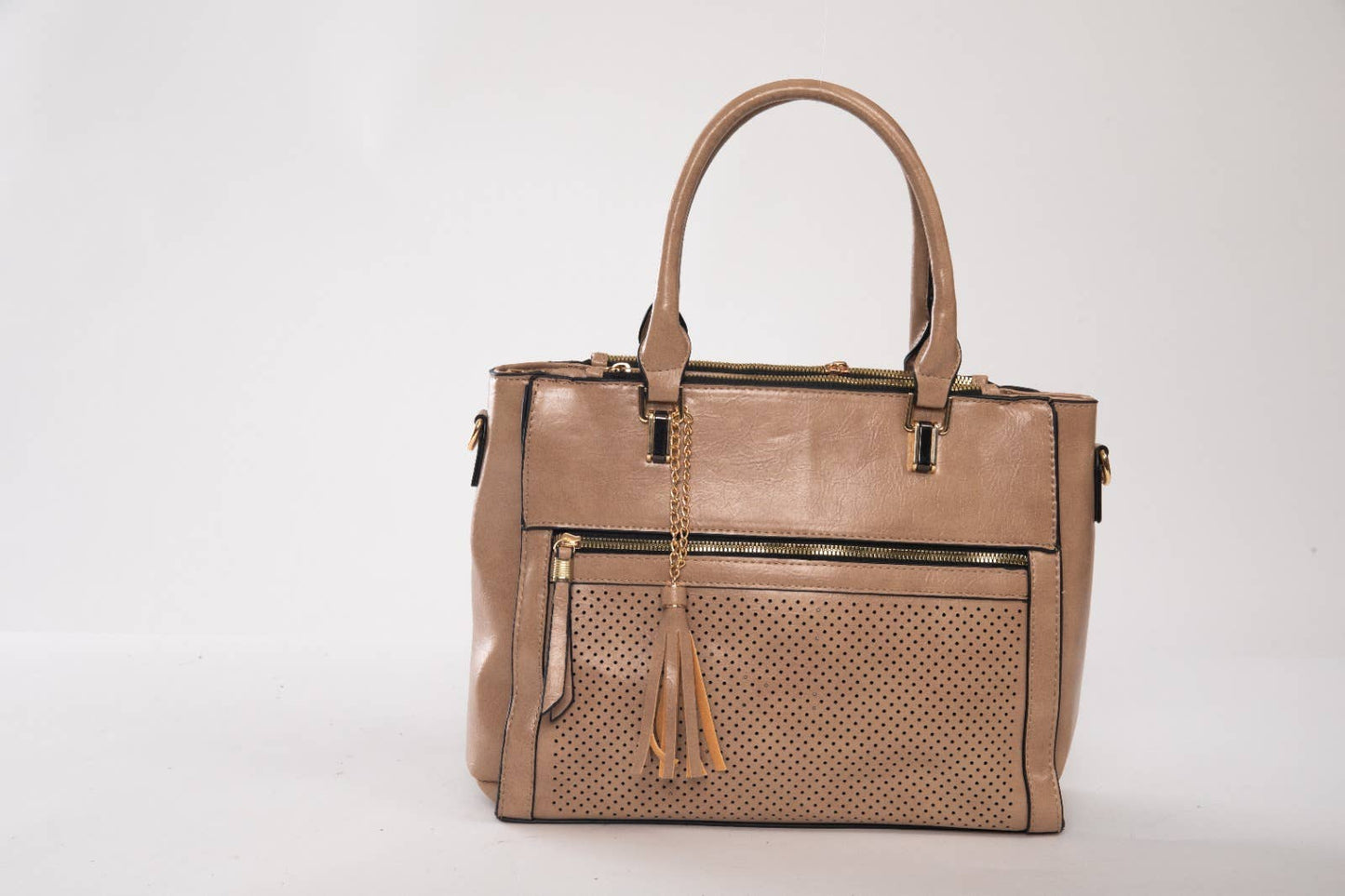 Faux Leather Satchel Bag