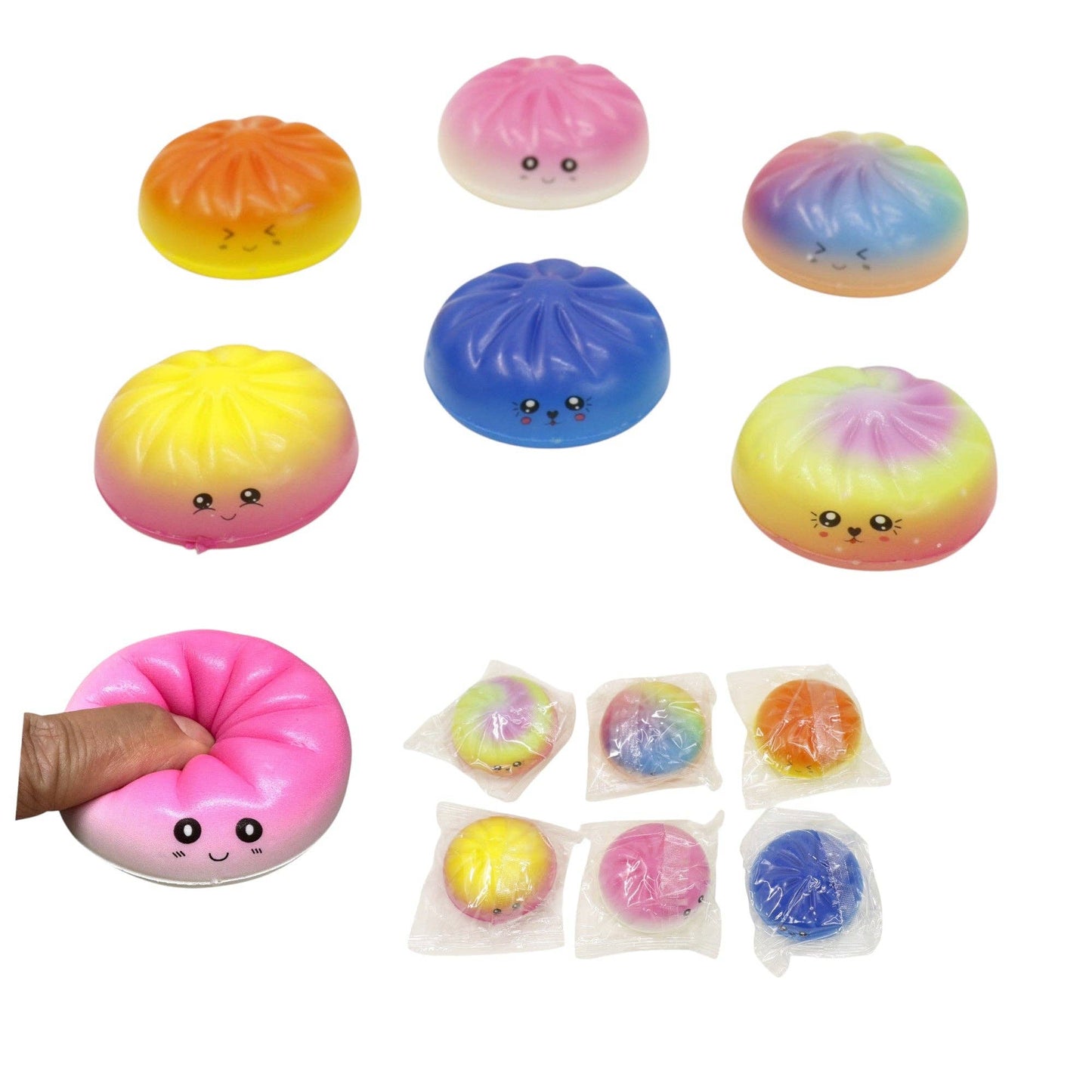 Mini Rainbow Foam Squishy Dumpling