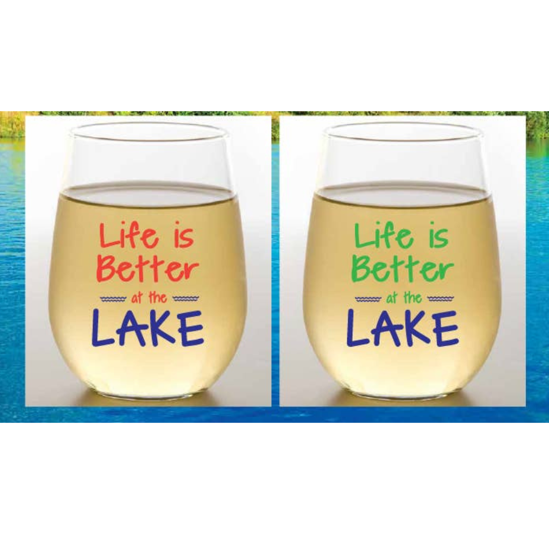 Life is Better at the Lake Tritan Unbreakable Wine Tumblers