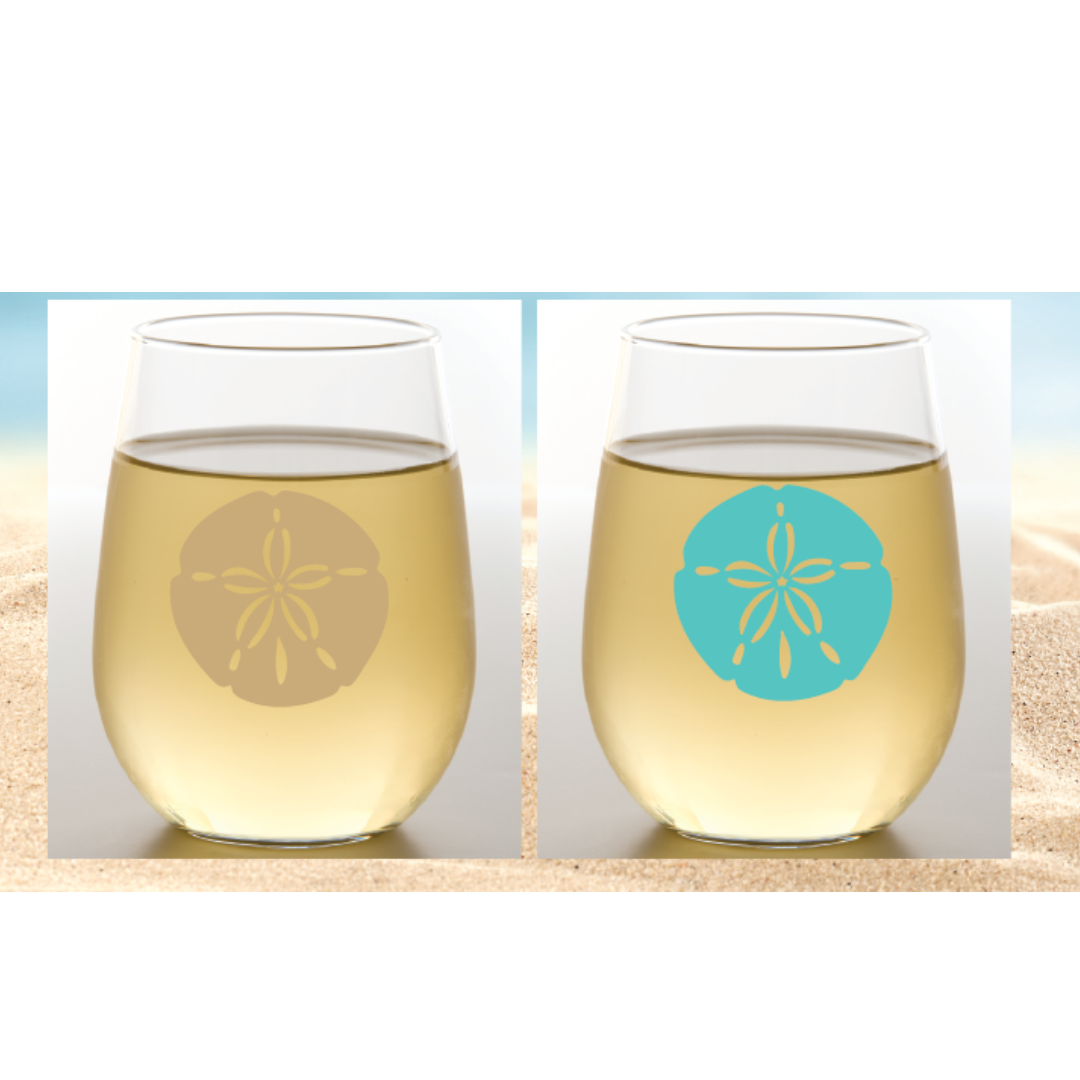 Sand Dollars Unbreakable Tritan Plastic Wine Glasses