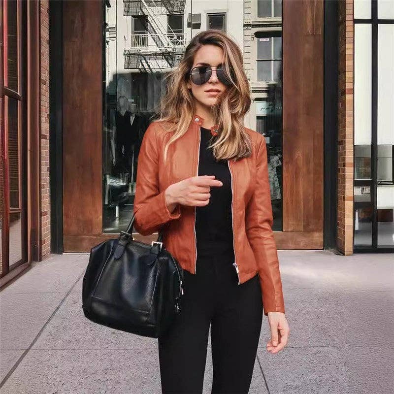 Fashionable Pleather Jacket