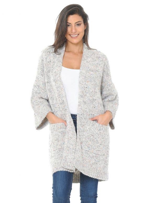 Long Knit Cardigan with Pockets