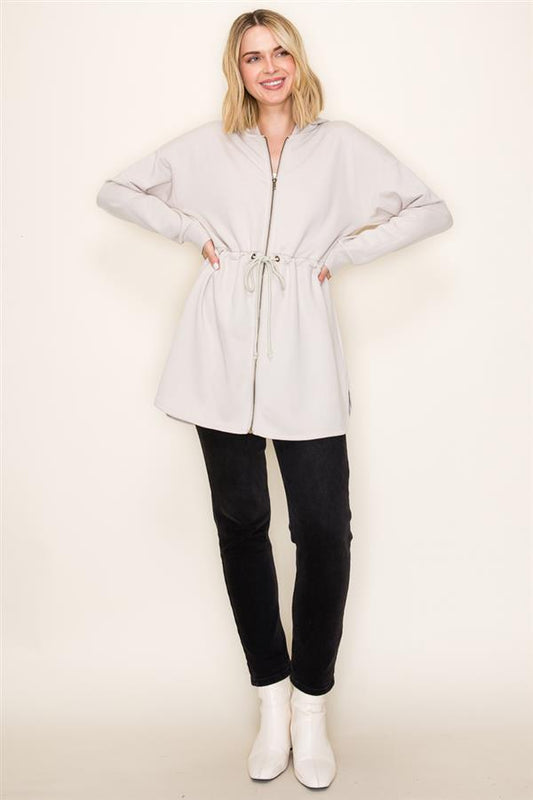 French Terry Duster Hoodie Jacket