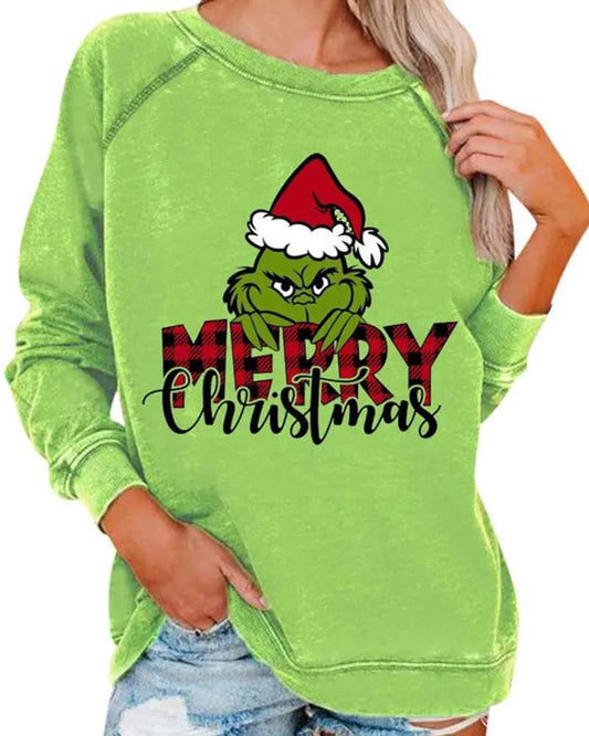 Merry Christmas Grinch Long Sleeve Sweatshirt