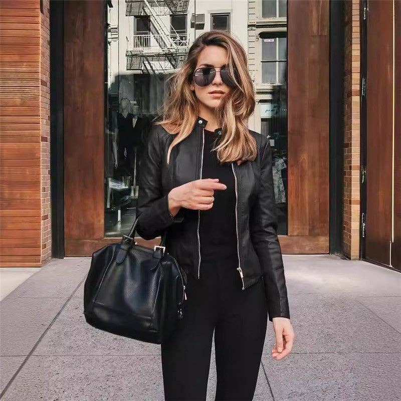 Fashionable Pleather Jacket