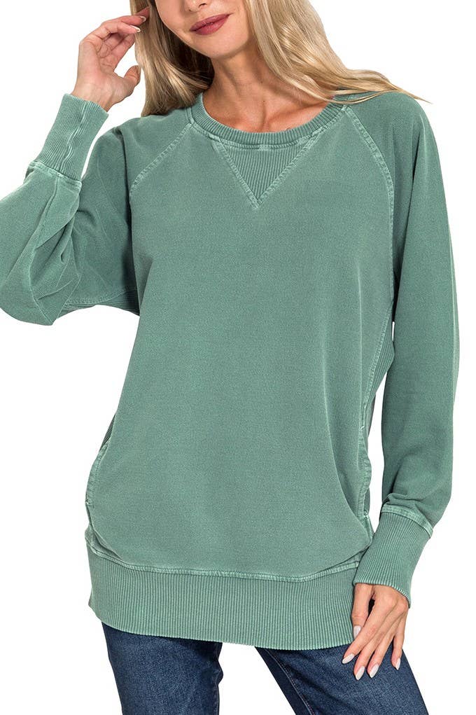 French Terry Pullover with Pockets