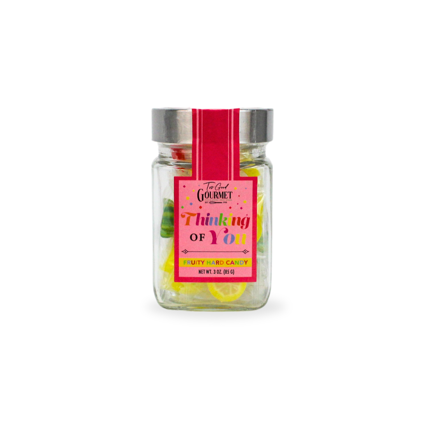 Sentiment Fruity Hard Candy Jars - Thank You, Happy Birthday, Thinking of You