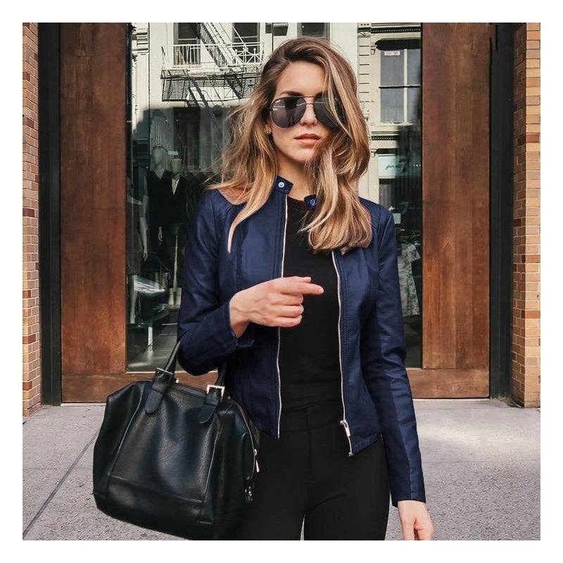 Fashionable Pleather Jacket