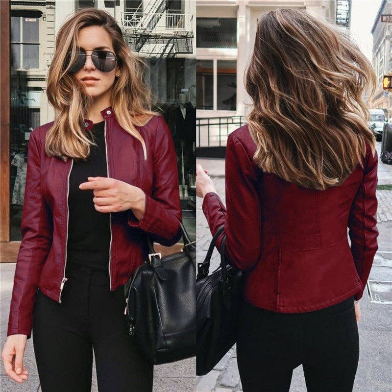 Fashionable Pleather Jacket