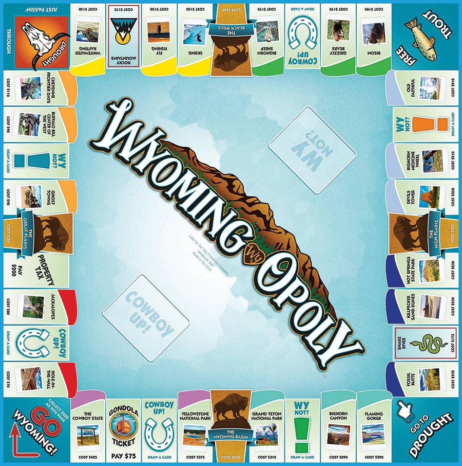 Wyoming-Opoly (state) Board Game