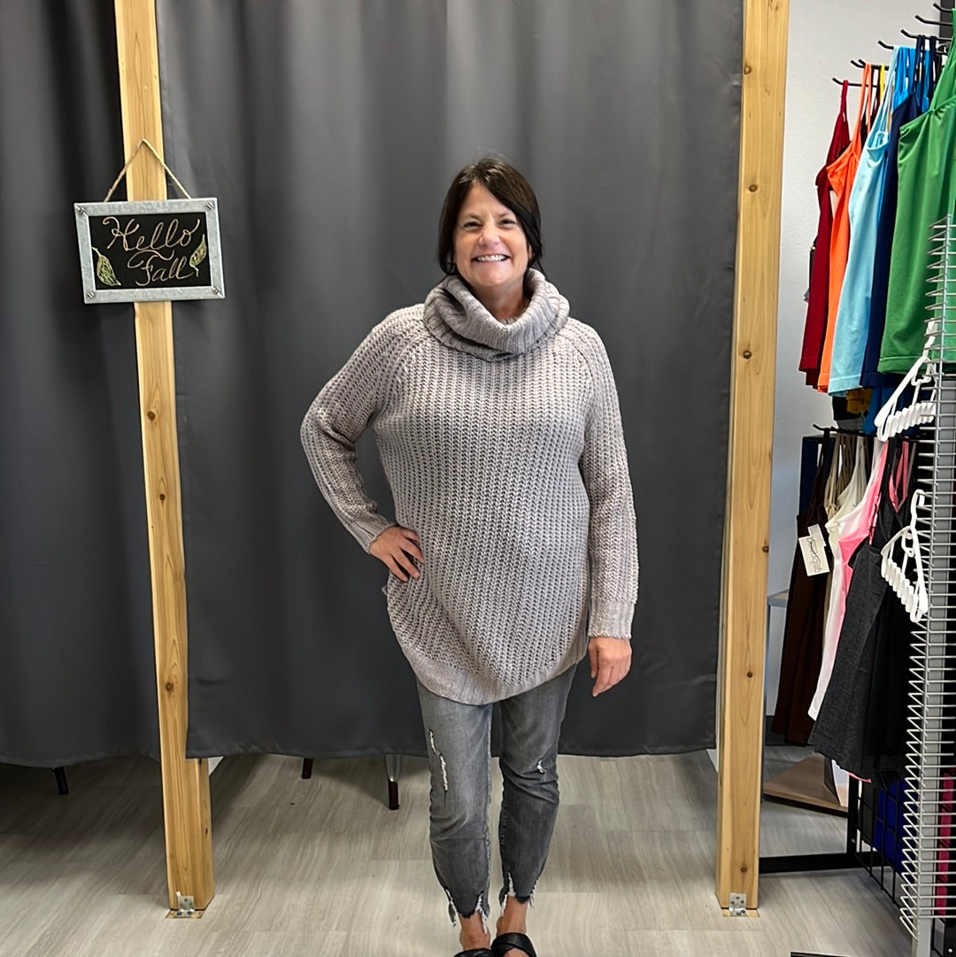 Cowl Neck Lightweight Sweater