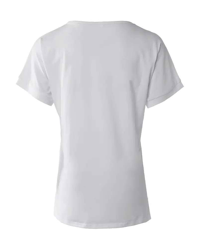 Batwing sleeve split hem basic t shirt (black)