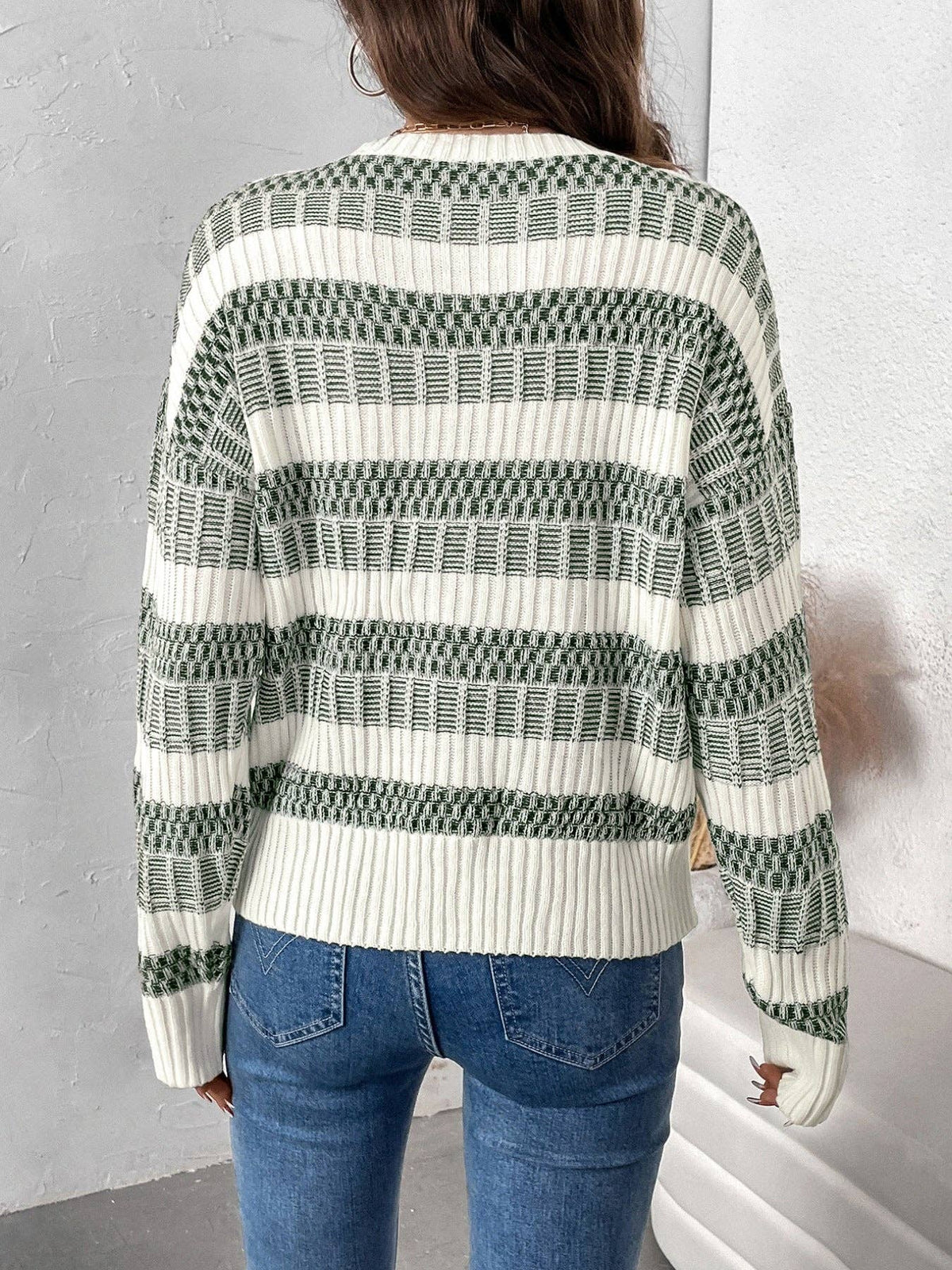 Textured Stripe Sweater