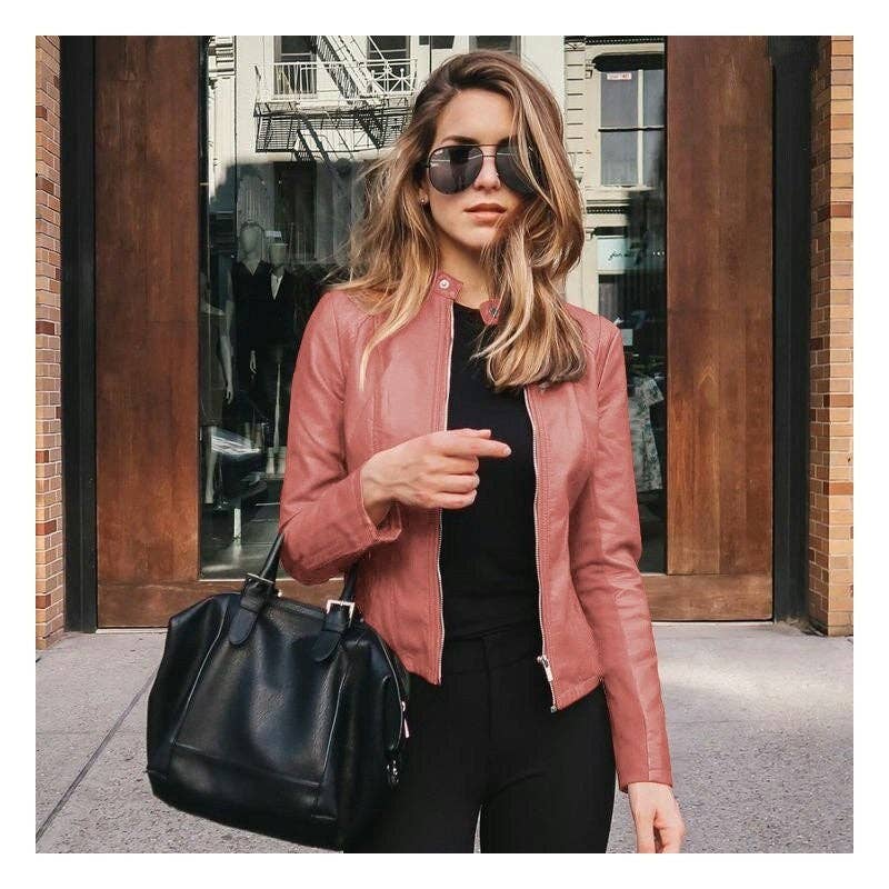 Fashionable Pleather Jacket
