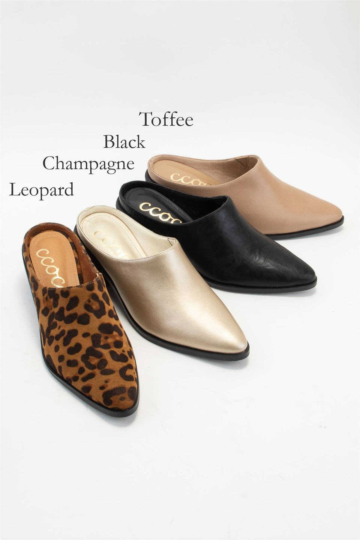 Gina Pointed Toe Mule Bootie with Stacked Heel