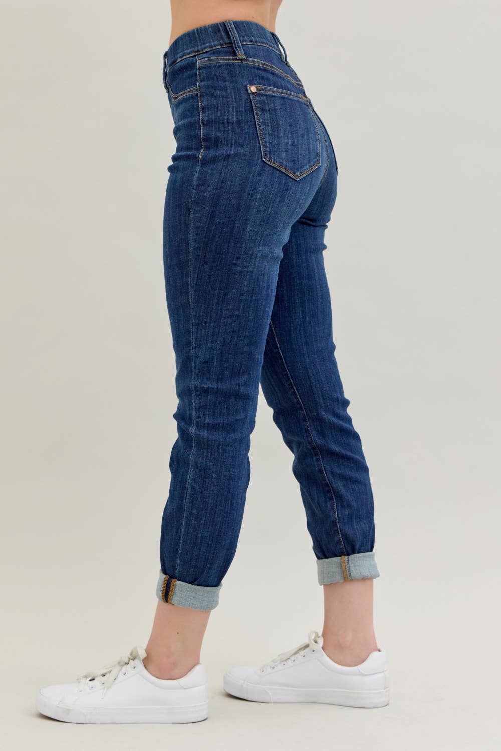 Judy Blue High Waisted Pull-on Double Cuff Slim (28 1/2" to 32" inseam)