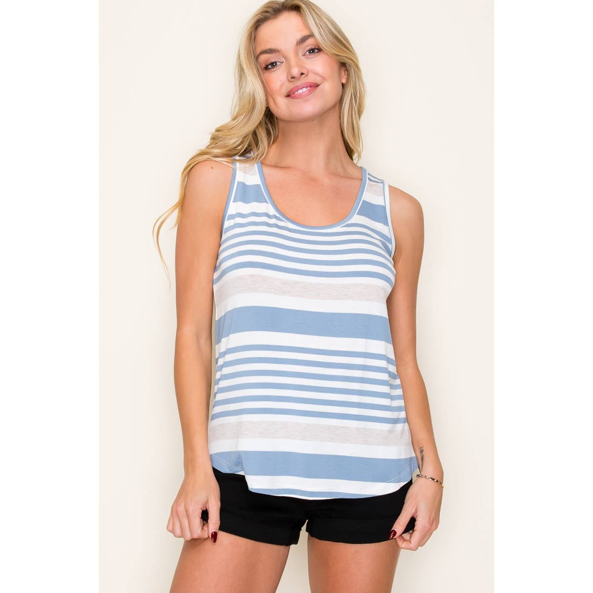Jersey Striped Tank Top