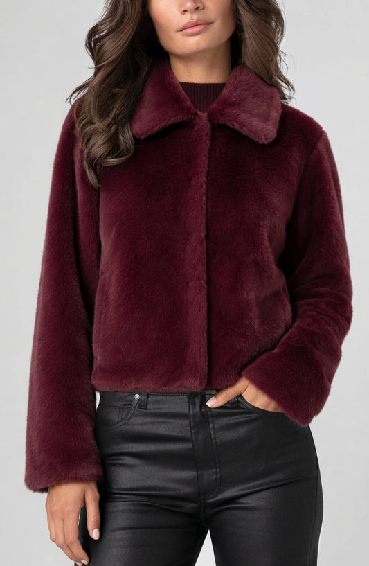 Liverpool Collared Faux Fur Jacket