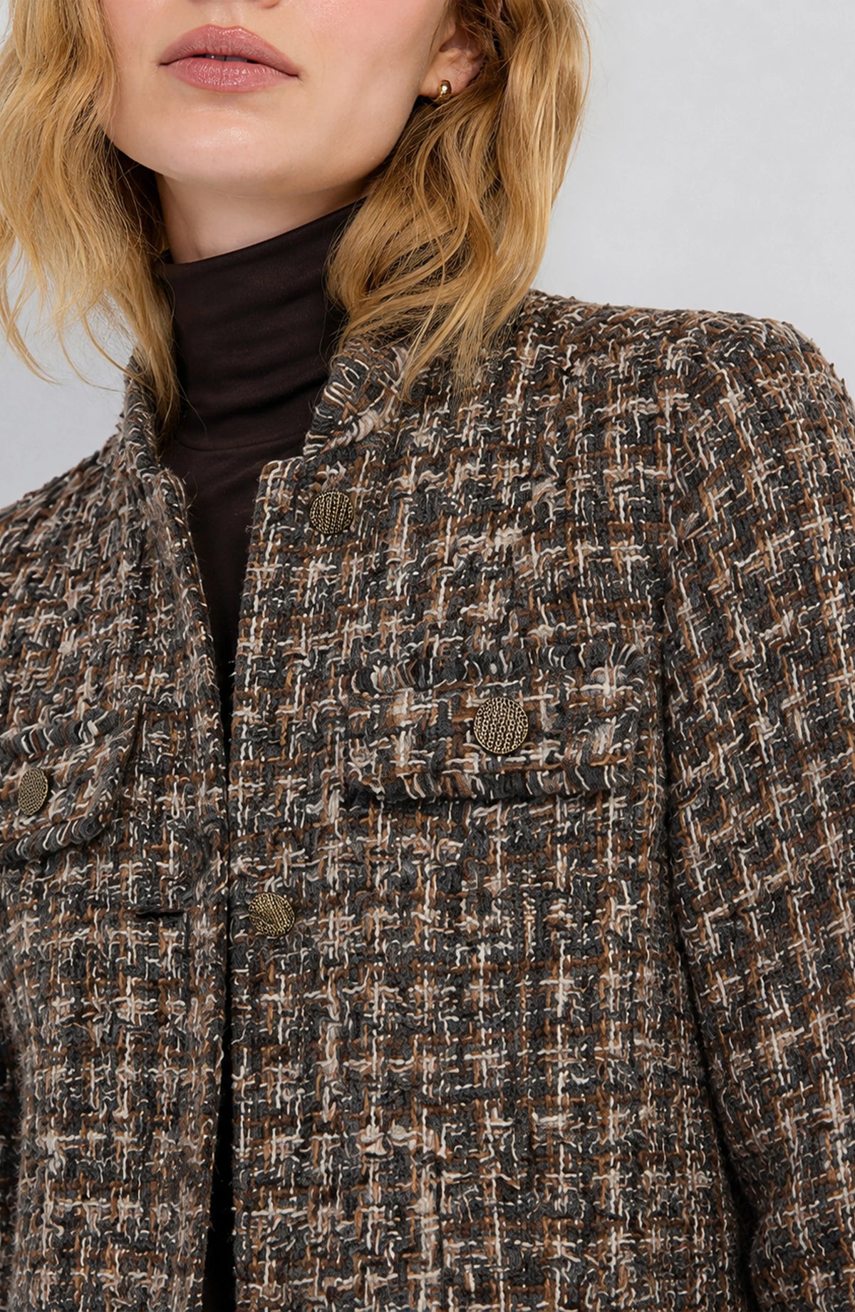 Liverpool Mandarin Collar Lady Coat