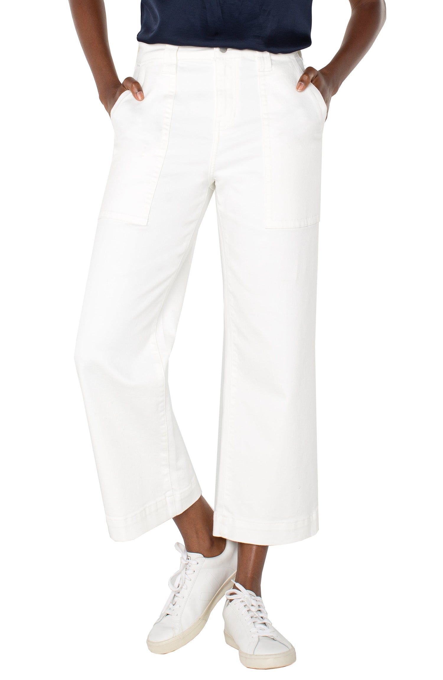Liverpool Stride Hi-rise Wide Leg Crop Front