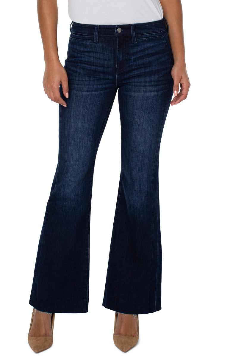 Liverpool Hannah Flare w/Welt Pocket and Seam Detail (32 in inseam) (chadwick)