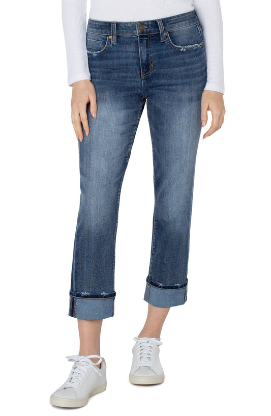 Liverpool Marley Girlfriend Cuffed (27"/30" inseam) (Baron)