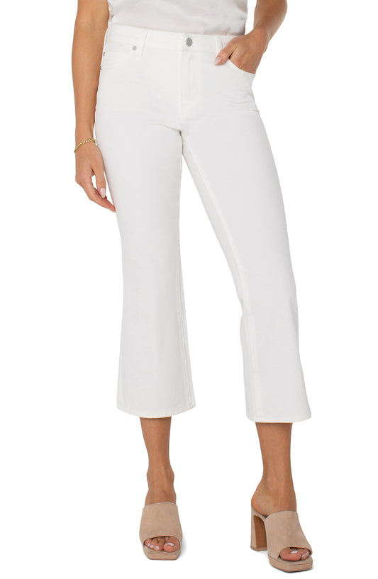 Liverpool Hannah Crop Flare (White)