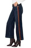 Liverpool Stride Wide Leg with Velvet Trim (28" inseam) (Eastmoor)