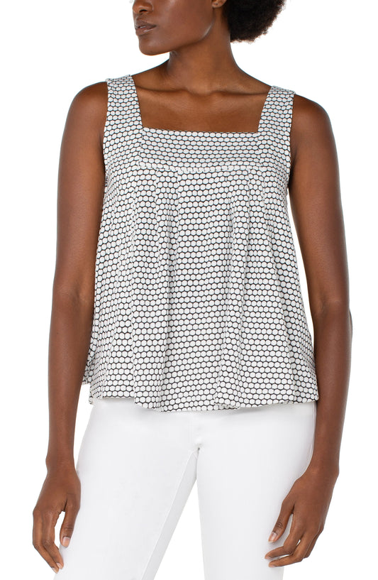 Liverpool Sleeveless Square Neck Knit Top Front
