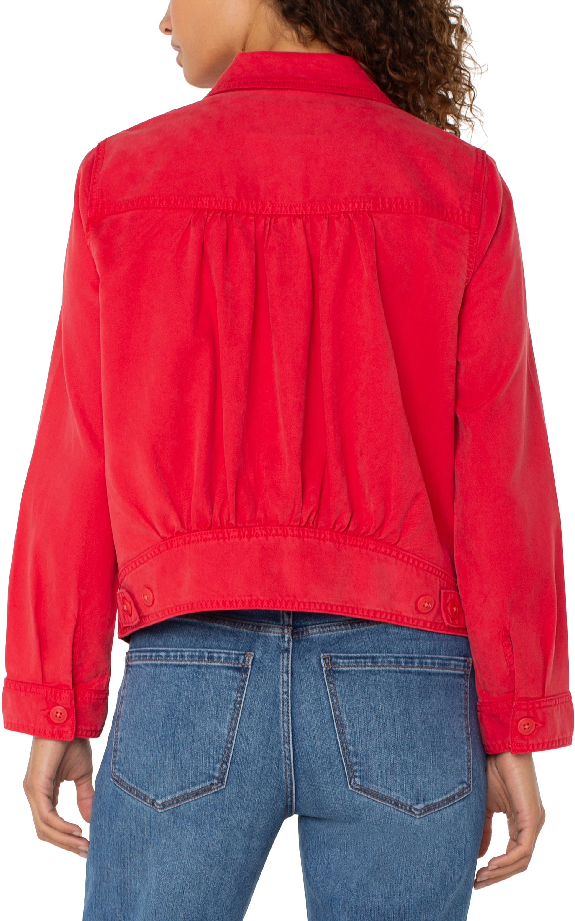 Liverpool Trucker Jacket with Shirred Back Back