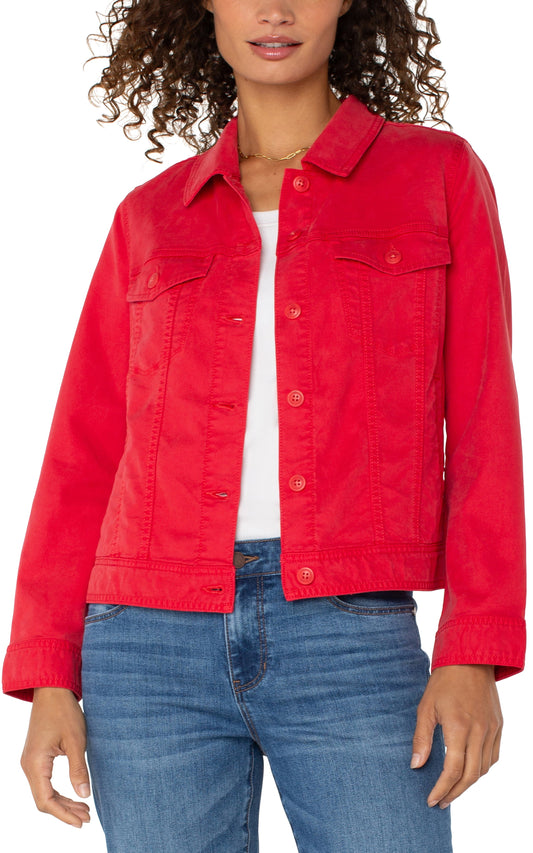 Liverpool Trucker Jacket with Shirred Back Front