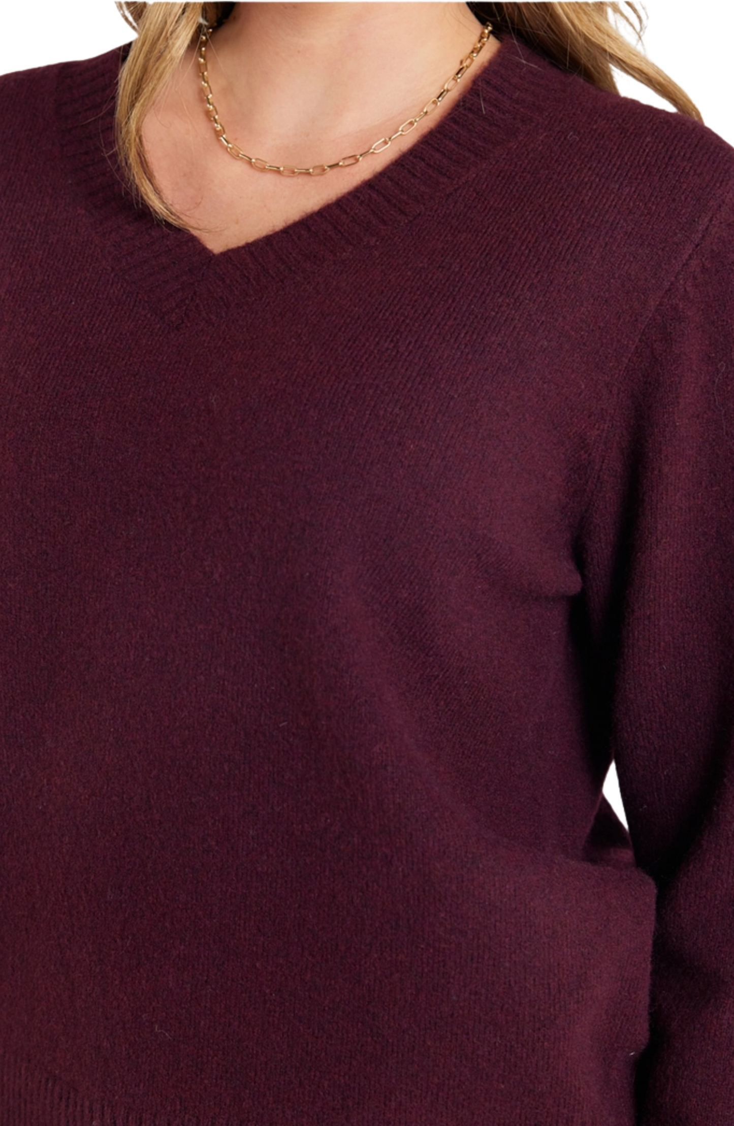 V Neck Long Sleeve Sweater