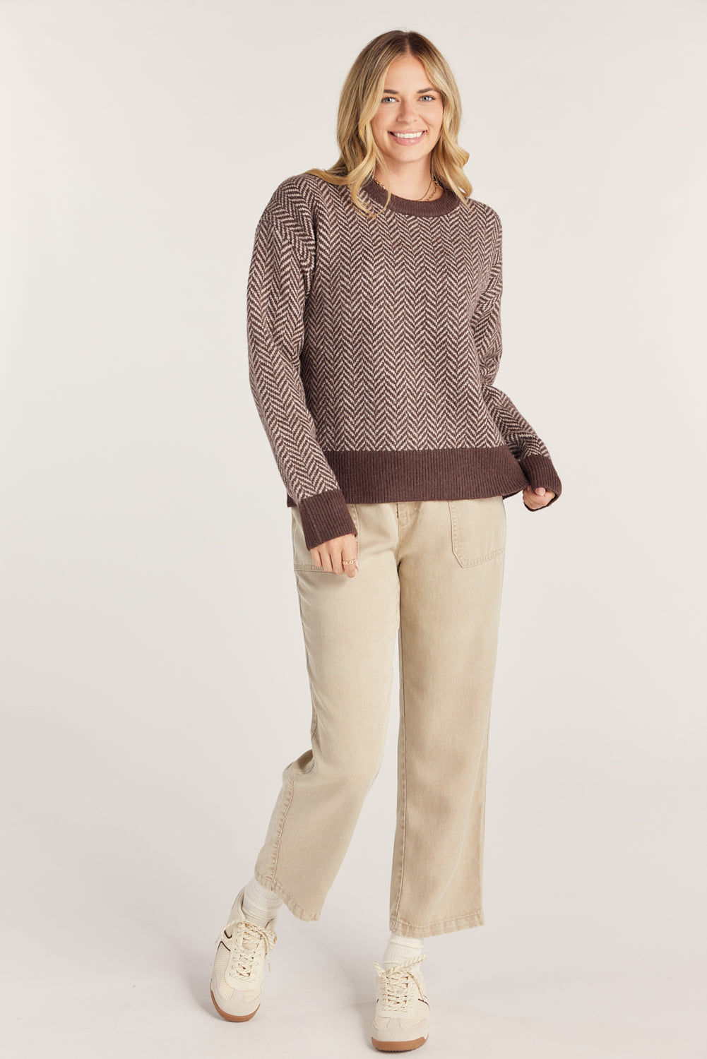 Drop Shoulder Crewneck Sweater