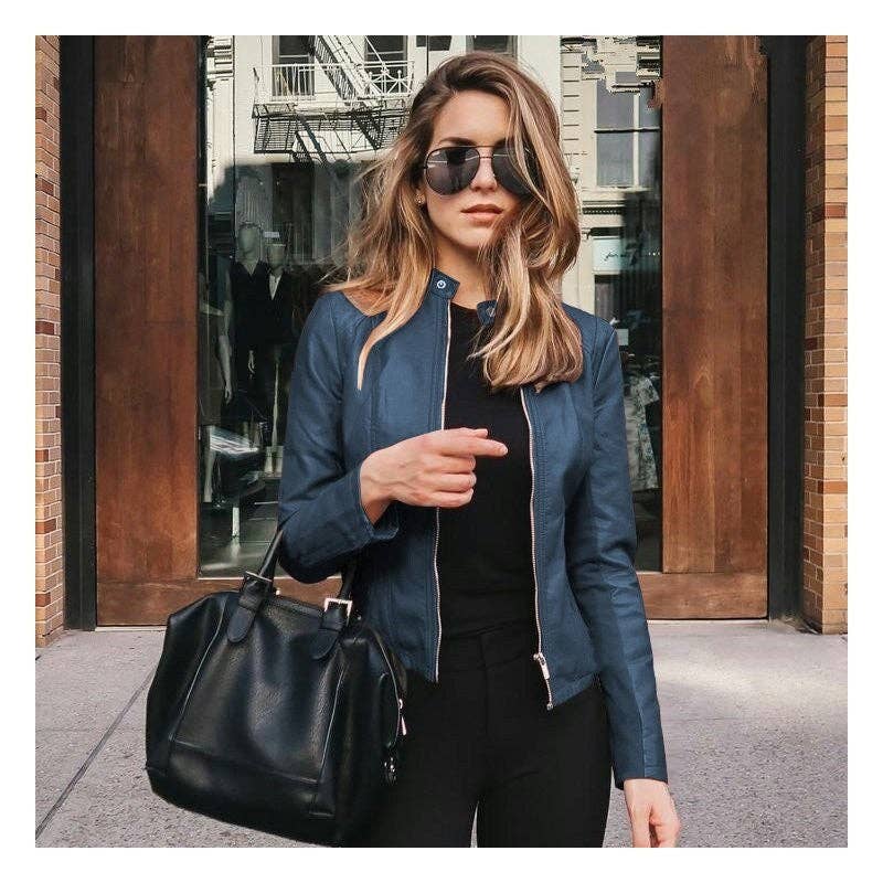 Fashionable Pleather Jacket
