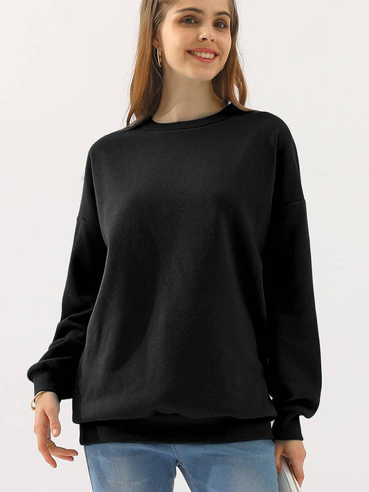 Round Neck Long Sleeve Sweatshirt