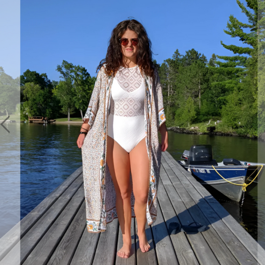 Sheer Insect Repelling Getaway Kimono