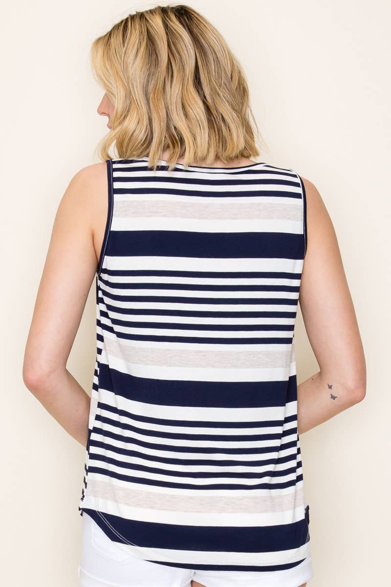 Jersey Striped Tank Top