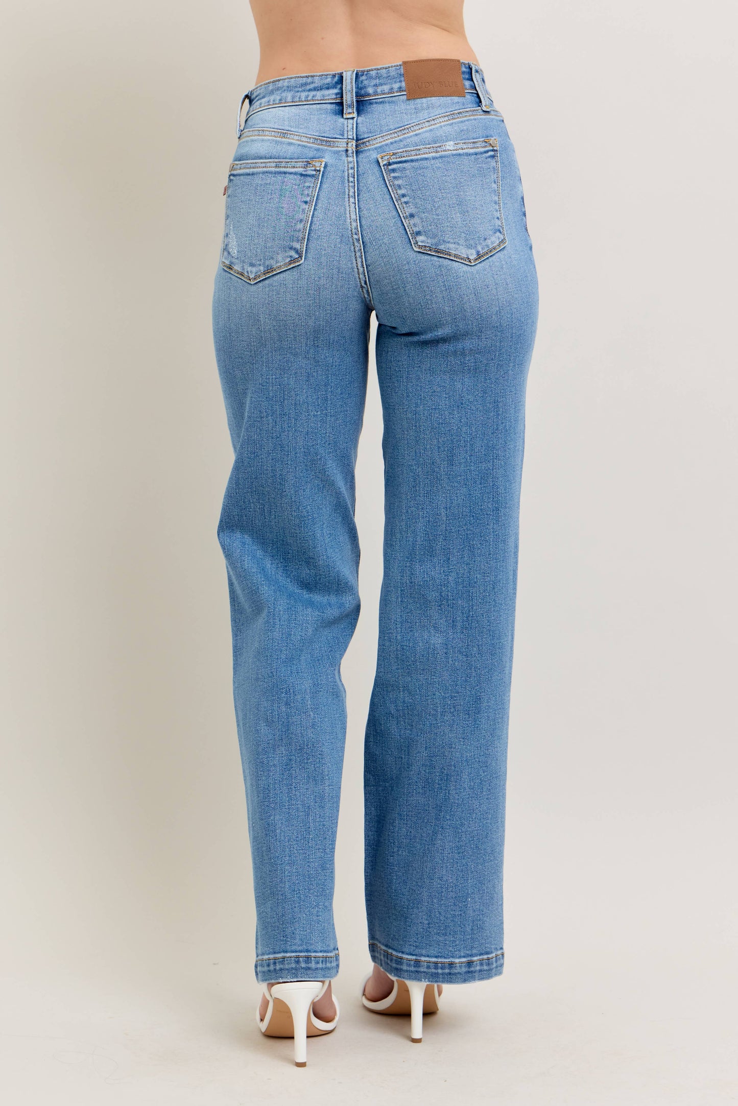 Judy Blue High Waisted Trouser Straight Fit (33" inseam)