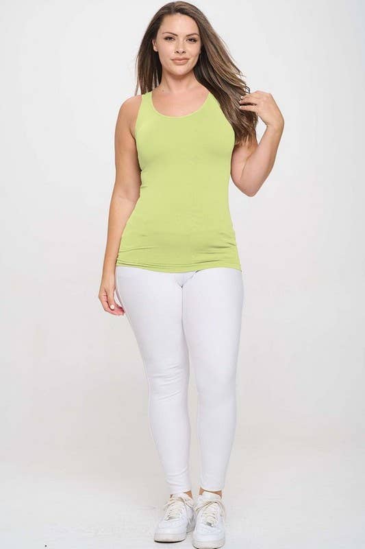 Reversible V or U Neckline Seamless Tank (One Size & Plus Size)