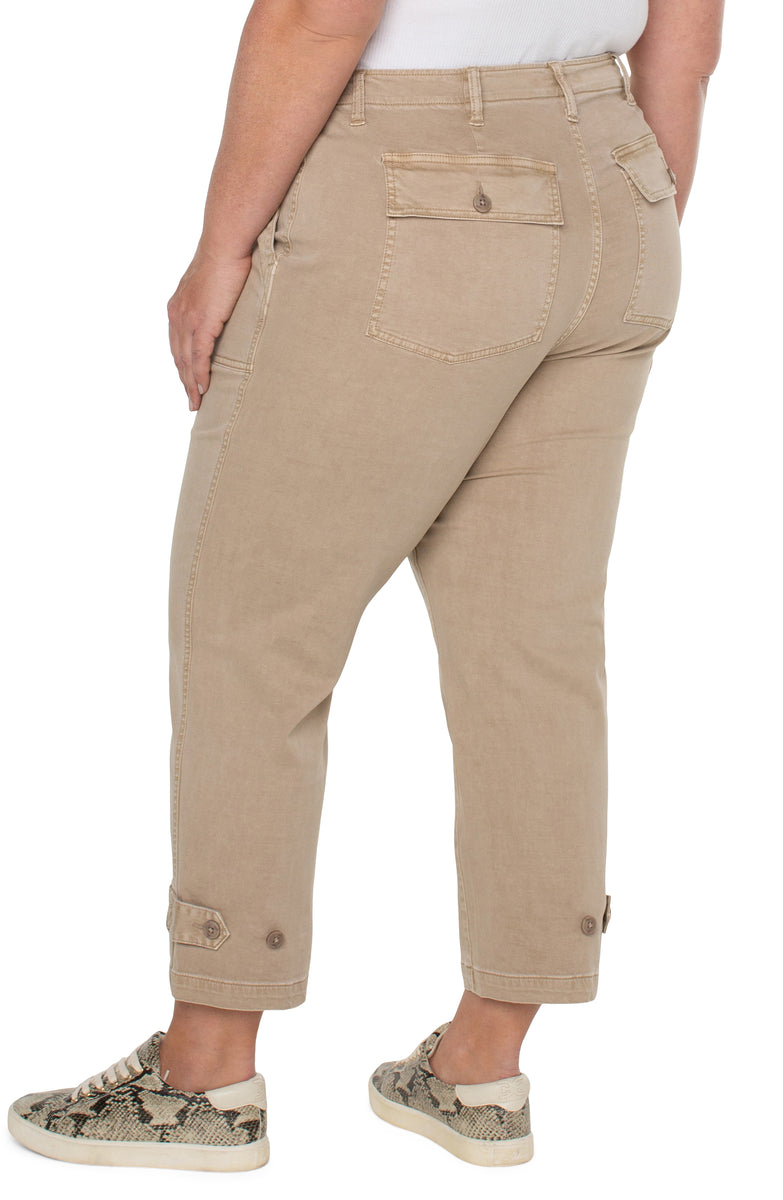 Liverpool Utility Crop Cargo w Cinched Leg (biscuit tan)