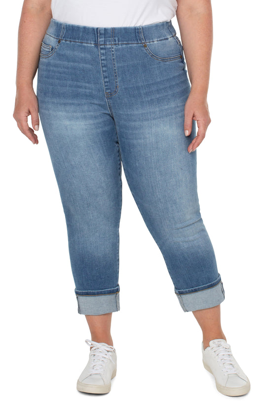 Liverpool Chloe Crop Wide Cuff Plus Size(Canyon Lands)