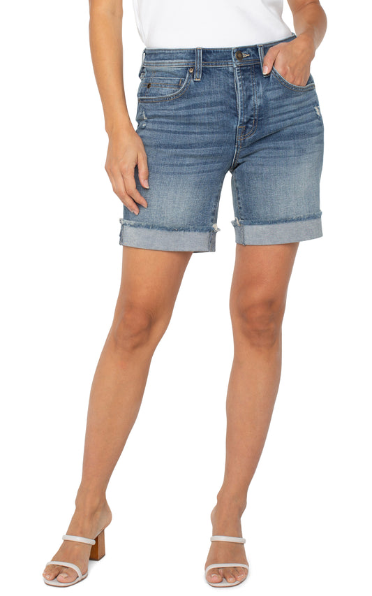 Liverpool The Keeper Fray Cuff Shorts 9"/7" Inseam (Fair Oaks)