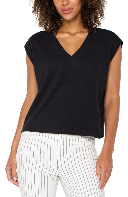 Liverpool Dolman Sleeve V-Neck Top Front