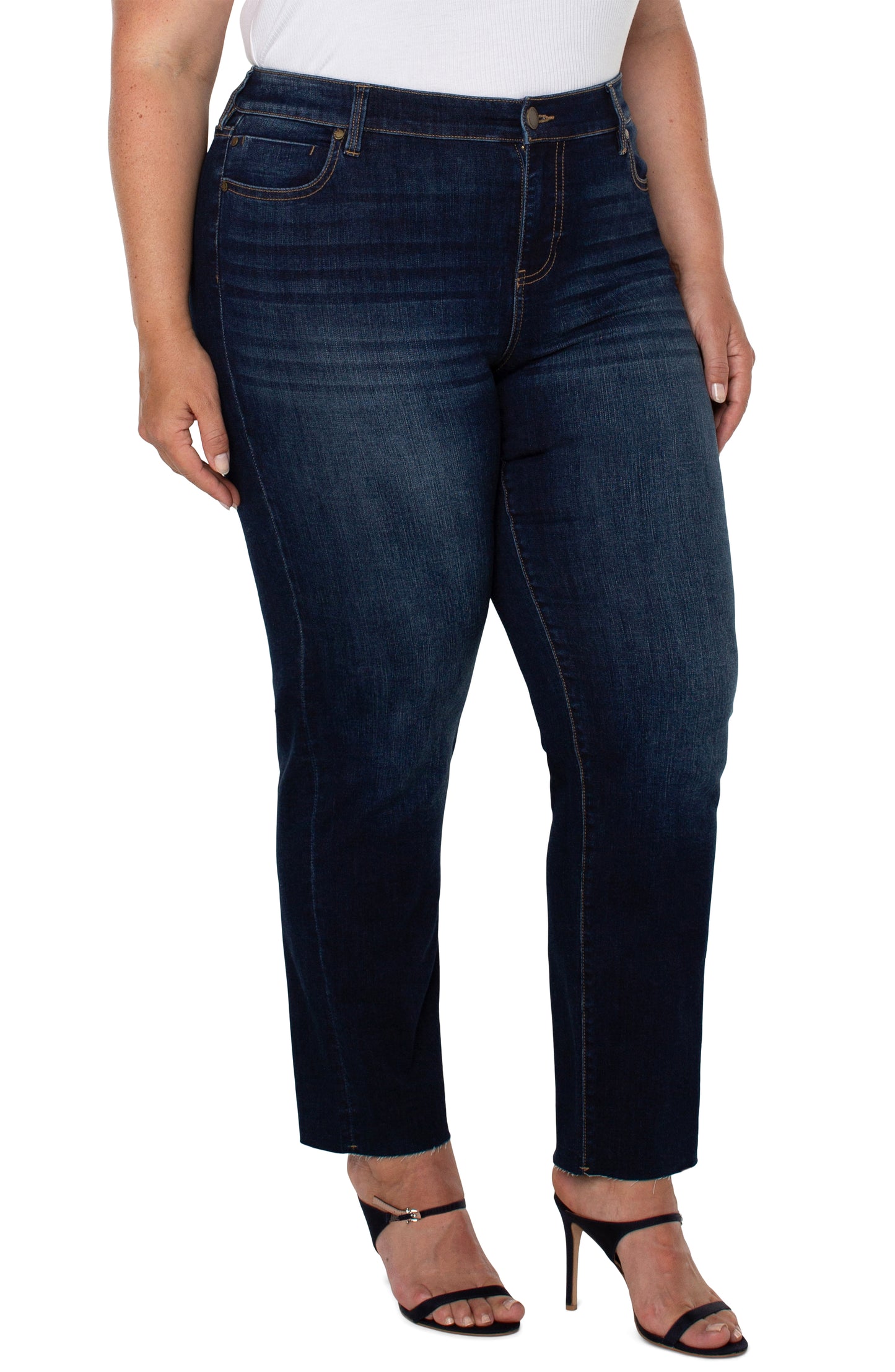 Liverpool Kennedy Straight w/ cut hem Plus (Size 30" inseam) (Clover)