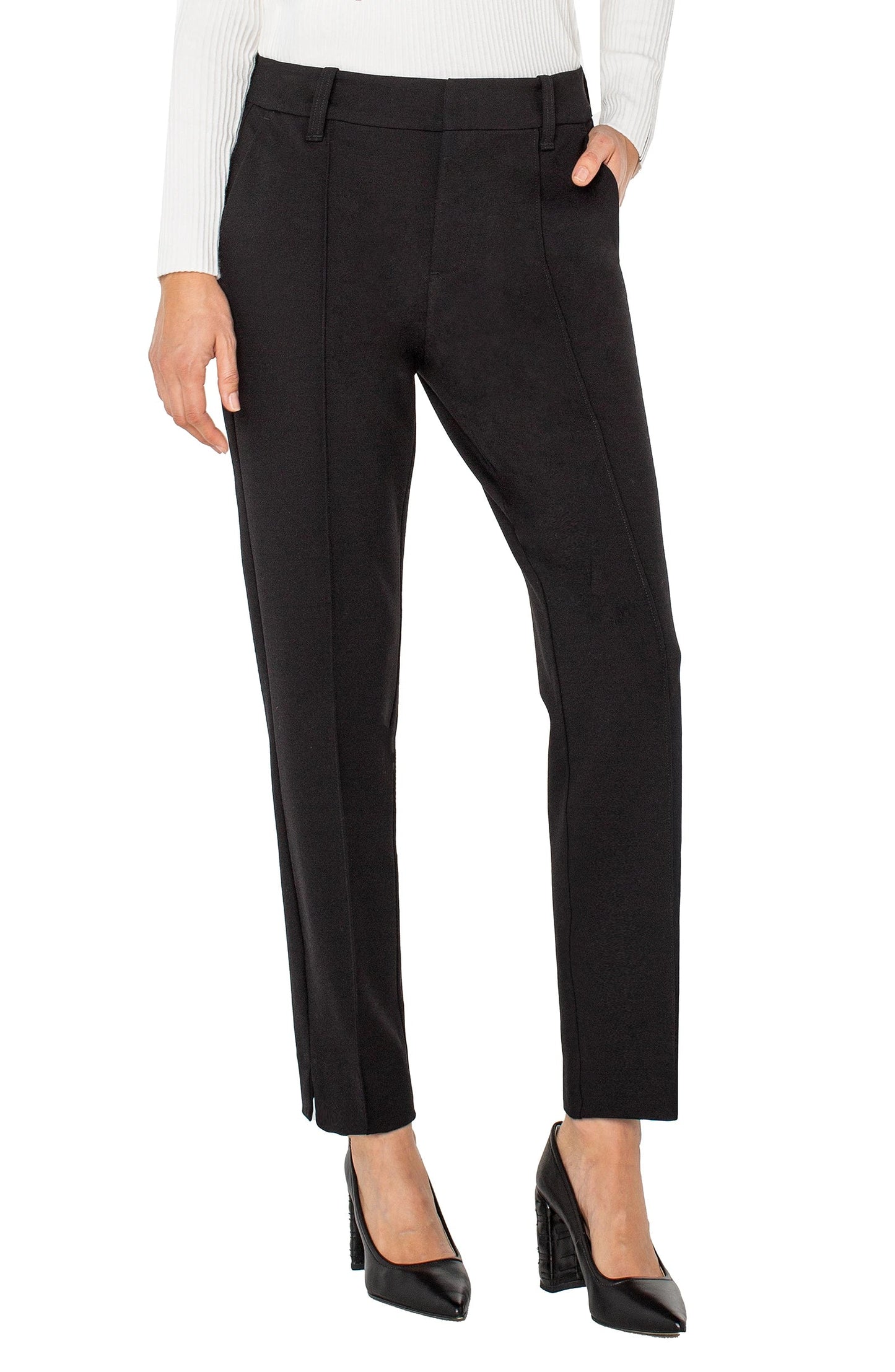 Liverpool Gemma Cigarette Trouser (28" inseam) (Black)